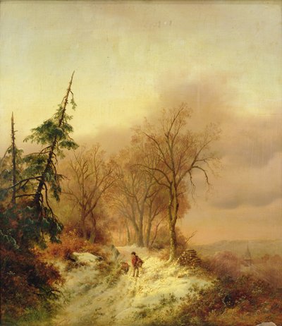 Scena invernale con figure da Cornelis Kruseman